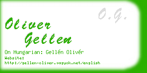 oliver gellen business card