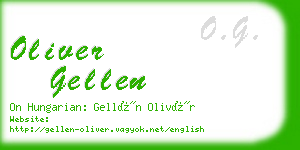 oliver gellen business card